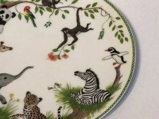 Vintage 1988 Lynn Chase jungle party African baby Animals 8.  5” dinner plate 3