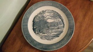 Currier And Ives 12 " Serving Platter " Winter In The Country” By Royal China