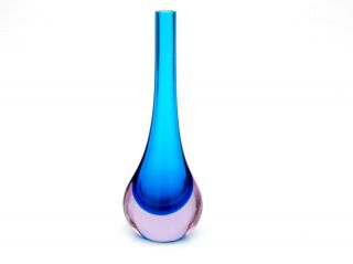 60s Murano Cenedese Antonio Da Ros Alexandrite Art Glass Vase & Label