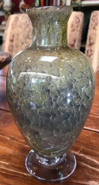 Art Glass Vase Hand Blown 7.  5 Inch Stunning Signed Pritchard 2002