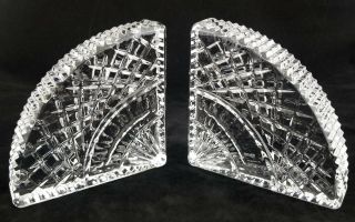 Waterford Crystal Quadrant Bookends - Book Ends - Heavy