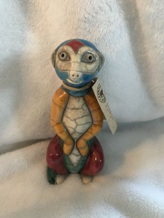 The Fenix Raku Pottery Meerkat Figurine Hand Made In South Africa Disney