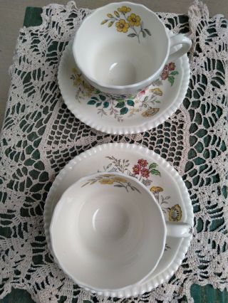 Set Of 2 Vintage Spode Gainsborough Copeland Cup And Saucers