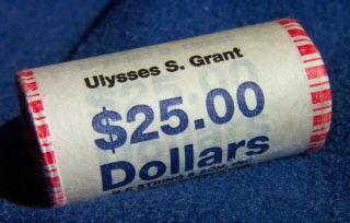 2011 Ulysses S Grant - Uncirculated Presidential Dollar Coin Roll - " Head/heads "