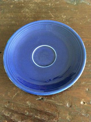 Vintage Fiesta Cobalt Blue Demitasse Saucer Only For Stick Cup