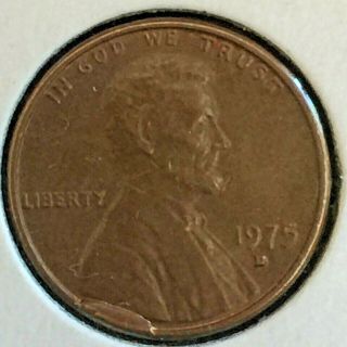 Sharp 1975 - D Lincoln Memorial Cent With Obverse Cud K - 6 To K - 7 In Au/unc