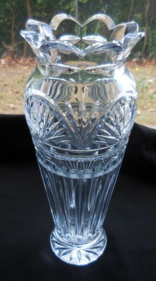 Rare 9.  5 " Tall Waterford Crystal Vase Signed By Jim O 