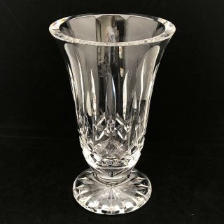 Waterford Lismore Crystal Glass Flared Vase 8 1/2