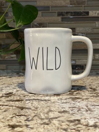 Rae Dunn Wild Mug Black White Green Farmhouse Ceramic Coffee Tea 2