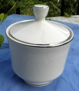 Crown Victoria Lovelace Sugar Bowl With Lid - Made In Japan
