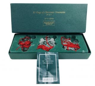 Marquis Waterford Crystal The12 Days Of Christmas 1st Series 3 Ornaments 118367