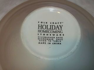 Folk Craft Holiday Homecoming Stoneware 10 1/2 
