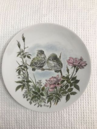 Vintage Bareuther Waldsassen Bavaria Germany Hand Painted Bird 8 Inch Plate 211