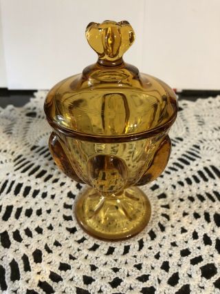 Viking Glass Amber 6 - Petal Jar - - 5 3/4 Inches Tall