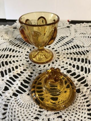 Viking Glass Amber 6 - Petal Jar - - 5 3/4 Inches Tall 2