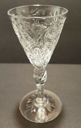 Late 19th Century Stevens & Williams Intaglio Rock Crystal Cordial Glass 2