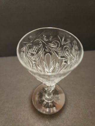 Late 19th Century Stevens & Williams Intaglio Rock Crystal Cordial Glass 3