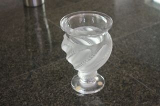 Lalique Crystal Vase/chalice (5.  75 Inches High/ 4 Inches In Diameter) Frosted