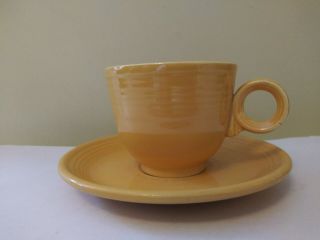 Vintage Fiesta Ware Coffee Cup & Saucer - Yellow