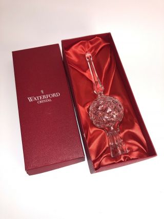 Waterford Crystal 10 1/2” Christmas Tree Topper Spire Ornament Lismore