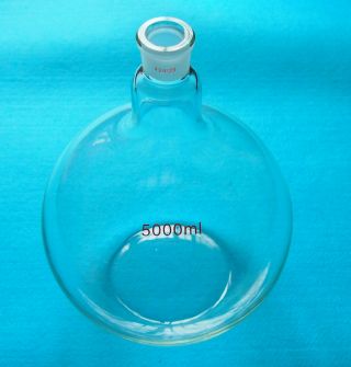5000ml,  Single Neck,  24/29,  Flat Bottom Glass Flask,  5l,  Lab Chemical Reaction Vessel