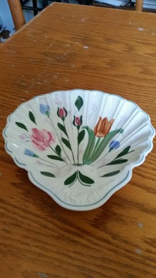 Vintage Blue Ridge China Southern Potteries Hand Painted Shell Shaped Bowl Dish