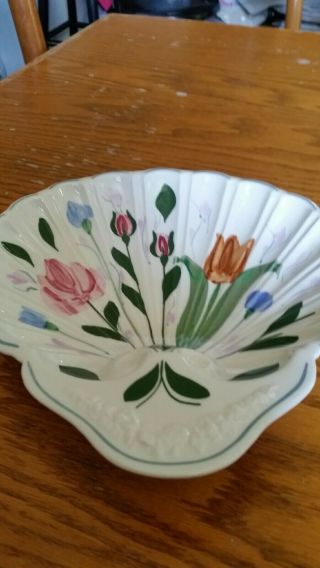 Vintage Blue Ridge China Southern Potteries Hand Painted Shell Shaped Bowl Dish 2