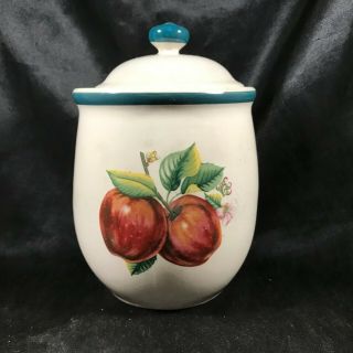 Casuals By China Pearl 7” Apple Pattern Canister