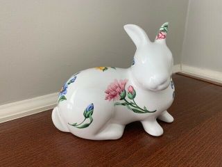 Tiffany & Co.  Sintra Floral Rabbit Ceramic Porcelain Portugal 1996