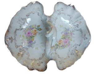 Carl Tielsch C.  T.  Germany Double Sided Porcelain Dish.