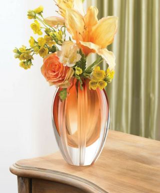Waterford Evolution Art Glass,  Sunrise Vase 8 " Tall