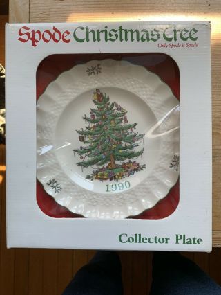Spode Made In England Christmas Tree Collector 1990 Limited Edition Plate