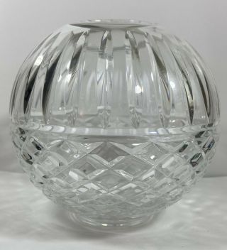 Waterford Cut Crystal Rose Bowl Vase 5.  5 " Diameter Maeve Pattern