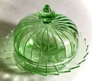 Jeannette Green Sierra Butter Dish With Cover