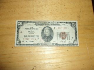 Us Paper Money National Currency 1929