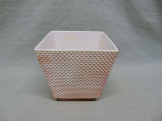 Vintage Shawnee Pottery 1906 Pink & White Diamond Planter / Vase