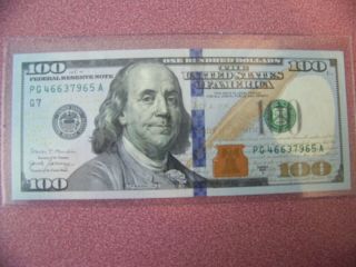 Five $100 One Hundred Dollar Bills sequential Serial Numbers uncirculated 2013 3