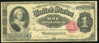 1891 Martha Washington $1 Silver Certificate