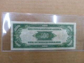 1934 $500 DOLLARS BILL FEDERAL RESERVE NOTE 2