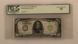 1934 $1000 One Thousand Dollar Bill Fr 2211 - I Pcgs 55 Lgs