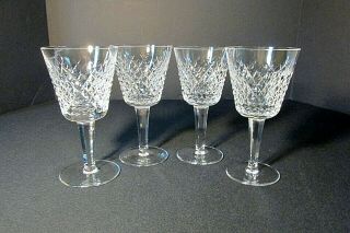 Set Of 4 Waterford Alana Claret Wine Glasses 5 7/8 " Ireland