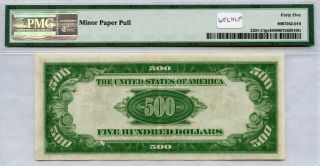 $500 1934 Federal Reserve Note Philadelphia Fr 2201 - Clgs LG (CA Block) PMG XF45 2