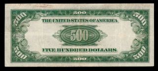 Vintage US Currency 1934A Chicago $500 FIVE HUNDRED DOLLAR BILL Fr.  2202G 241339A 3