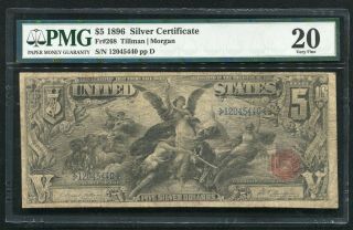 Fr.  268 1896 $5 Five Dollars “educational” Silver Certificate Pmg Very Fine - 20 (b)