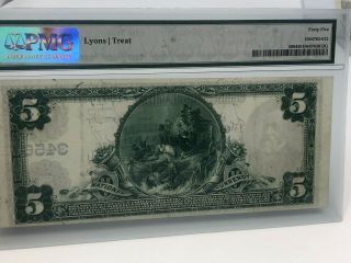 1902 $5 Note National Currency FIRST NATIONAL BANK of KANSAS CITY PMG 45 2