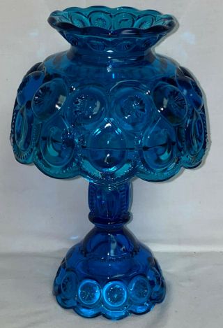 Le Smith Moon & Stars Blue 9 1/2 " - 3 Pc Candle Lamp 5276