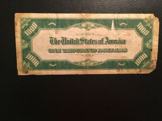 1934 $1000.  00 Federal Reserve Note - Series 1934 2