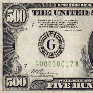 Rare Gold Clause 1928 $500 Chicago Five Hundred Dollar Bill 1000 Fr.  2200 060617a