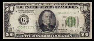 Rare Gold Clause 1928 $500 Chicago Five Hundred Dollar Bill 1000 Fr.  2200 060617A 2