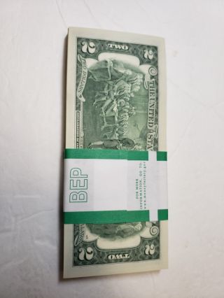 100 $2 Bills Non Consecutive Two Dollar Lightly Circulated Non - Sequential